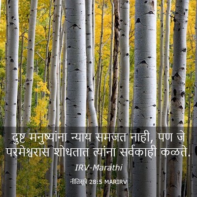 Picture 03 - नीतिसूत्रे 28:5 MARIRV - दुष्ट मनुष्यांना - Bible Verse Picture