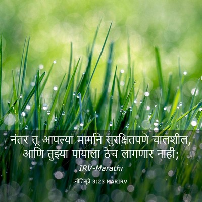 Picture 03 - नीतिसूत्रे 3:23 MARIRV - नंतर तू आपल्या - Bible Verse Picture