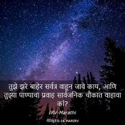 Picture 03 - नीतिसूत्रे 5:16 MARIRV - तुझे झरे बाहेर - Bible Verse Picture