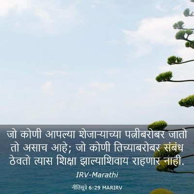 Picture 03 - नीतिसूत्रे 6:29 MARIRV - जो कोणी आपल्या - Bible Verse Picture