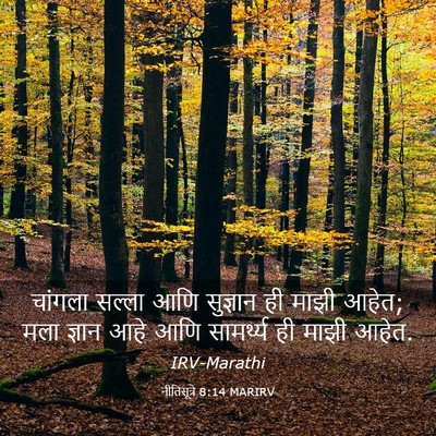 Picture 03 - नीतिसूत्रे 8:14 MARIRV - चांगला सल्ला आणि - Bible Verse Picture
