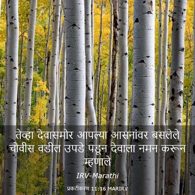 Picture 03 - प्रकटीकरण 11:16 MARIRV - तेव्हा देवासमोर - Bible Verse Picture
