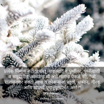 Picture 03 - प्रकटीकरण 5:13 MARIRV - प्रत्येक निर्माण - Bible Verse Picture