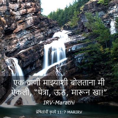 Picture 03 - प्रेषितांचीं कृत्यें 11:7 MARIRV - एक वाणी माझ्याशी - Bible Verse Picture