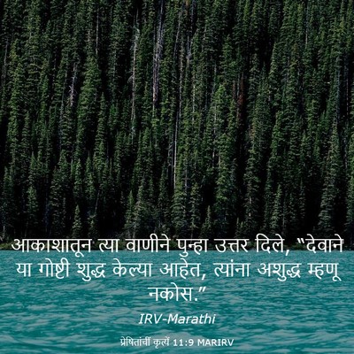 Picture 03 - प्रेषितांचीं कृत्यें 11:9 MARIRV - आकाशातून त्या - Bible Verse Picture