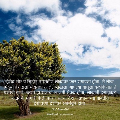 Picture 03 - प्रेषितांचीं कृत्यें 12:20 MARIRV - हेरोद सोर व सिदोन - Bible Verse Picture