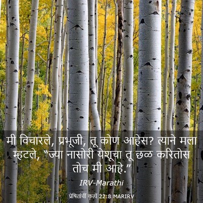 Picture 03 - प्रेषितांचीं कृत्यें 22:8 MARIRV - मी विचारले, - Bible Verse Picture