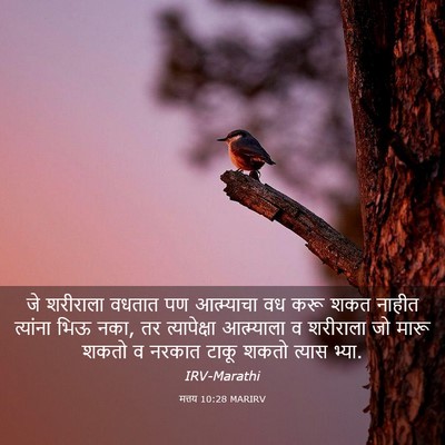Picture 03 - मत्तय 10:28 MARIRV - जे शरीराला वधतात - Bible Verse Picture