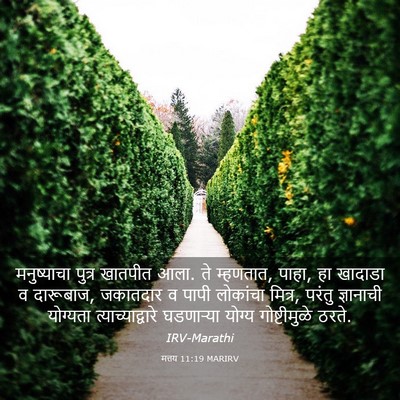 Picture 03 - मत्तय 11:19 MARIRV - मनुष्याचा पुत्र - Bible Verse Picture