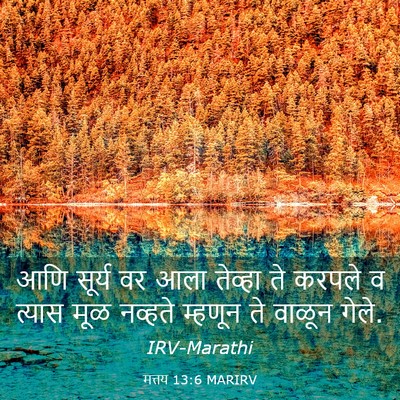 Picture 03 - मत्तय 13:6 MARIRV - आणि सूर्य वर आला - Bible Verse Picture