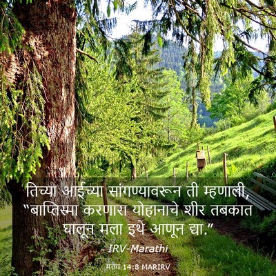 Picture 03 - मत्तय 14:8 MARIRV - तिच्या आईच्या - Bible Verse Picture
