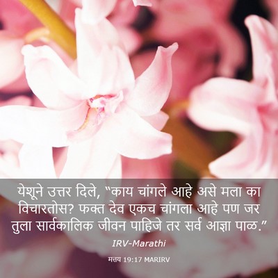 Picture 03 - मत्तय 19:17 MARIRV - येशूने उत्तर दिले, - Bible Verse Picture