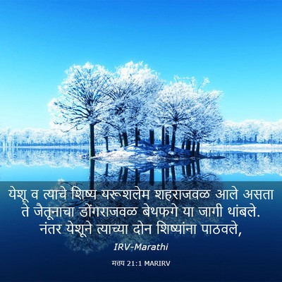 Picture 03 - मत्तय 21:1 MARIRV - येशू व त्याचे - Bible Verse Picture