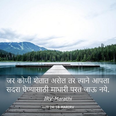 Picture 03 - मत्तय 24:18 MARIRV - जर कोणी शेतात असेल - Bible Verse Picture