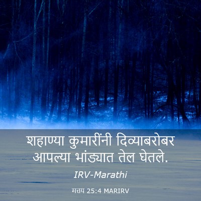 Picture 03 - मत्तय 25:4 MARIRV - शहाण्या कुमारींनी - Bible Verse Picture