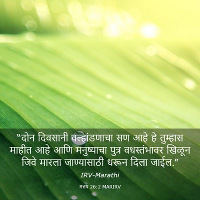 Picture 03 - मत्तय 26:2 MARIRV - “दोन दिवसानी - Bible Verse Picture