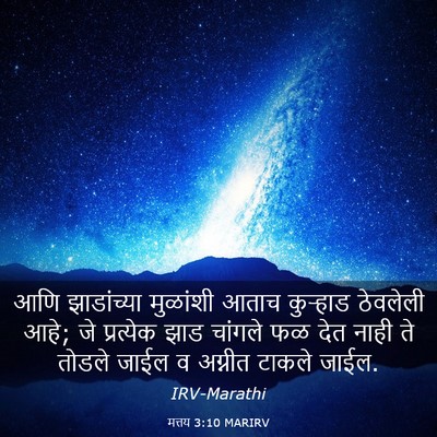 Picture 03 - मत्तय 3:10 MARIRV - आणि झाडांच्या - Bible Verse Picture