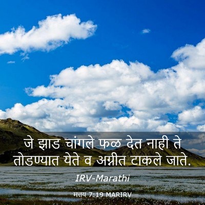 Picture 03 - मत्तय 7:19 MARIRV - जे झाड चांगले फळ - Bible Verse Picture