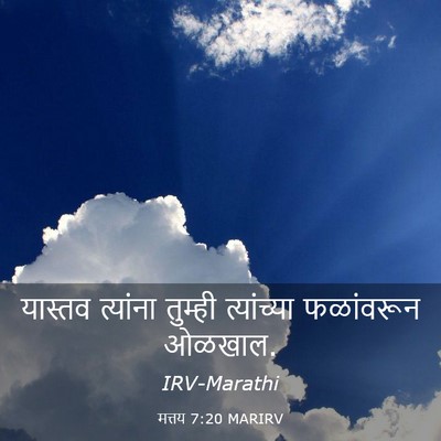 Picture 03 - मत्तय 7:20 MARIRV - यास्तव त्यांना - Bible Verse Picture