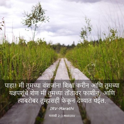 Picture 03 - मलाखी 2:3 MARIRV - पाहा! मी तुमच्या - Bible Verse Picture