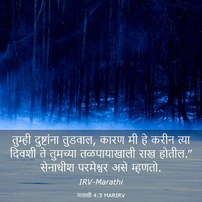 Picture 03 - मलाखी 4:3 MARIRV - तुम्ही दुष्टांना - Bible Verse Picture
