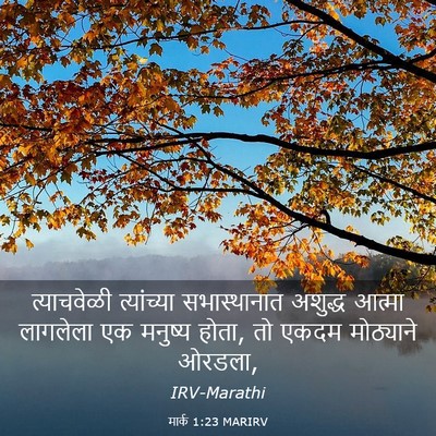 Picture 03 - मार्क 1:23 MARIRV - त्याचवेळी - Bible Verse Picture