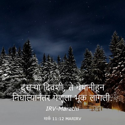 Picture 03 - मार्क 11:12 MARIRV - दुसऱ्या दिवशी, ते - Bible Verse Picture