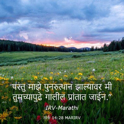 Picture 03 - मार्क 14:28 MARIRV - परंतु माझे - Bible Verse Picture
