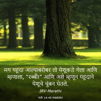 Picture 03 - मार्क 14:45 MARIRV - मग यहूदा - Bible Verse Picture