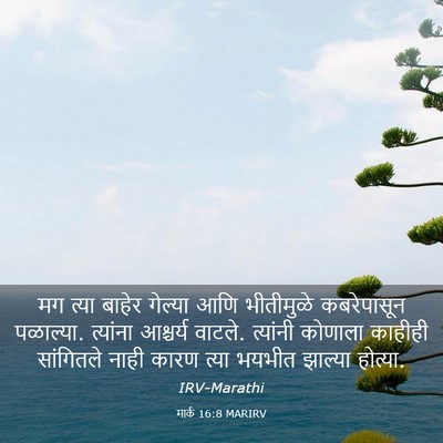 Picture 03 - मार्क 16:8 MARIRV - मग त्या बाहेर - Bible Verse Picture