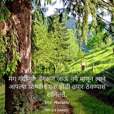 Picture 03 - मार्क 3:9 MARIRV - मग गर्दीमुळे - Bible Verse Picture