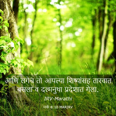 Picture 03 - मार्क 8:10 MARIRV - आणि लगेच तो आपल्या - Bible Verse Picture