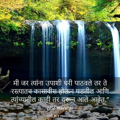 Picture 03 - मार्क 8:3 MARIRV - मी जर त्यांना - Bible Verse Picture