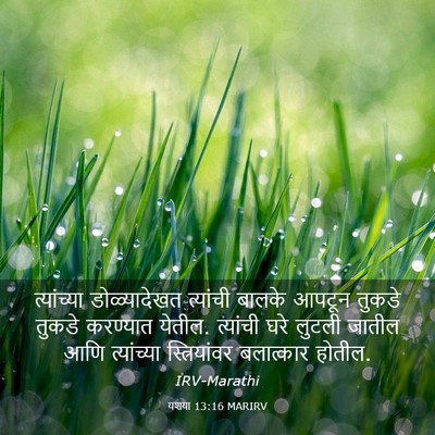 Picture 03 - यशया 13:16 MARIRV - त्यांच्या - Bible Verse Picture