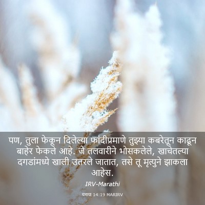 Picture 03 - यशया 14:19 MARIRV - पण, तुला फेकून - Bible Verse Picture