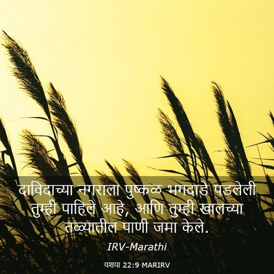 Picture 03 - यशया 22:9 MARIRV - दाविदाच्या नगराला - Bible Verse Picture