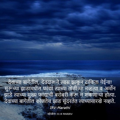 Picture 03 - यहेज्केल 31:8 MARIRV - देवाच्या बागेतील, - Bible Verse Picture