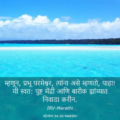 Picture 03 - यहेज्केल 34:20 MARIRV - म्हणून, प्रभू - Bible Verse Picture