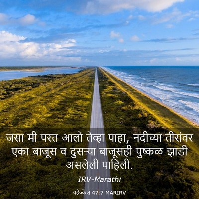 Picture 03 - यहेज्केल 47:7 MARIRV - जसा मी परत आलो - Bible Verse Picture