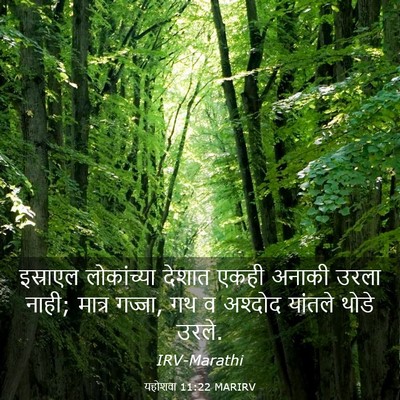 Picture 03 - यहोशवा 11:22 MARIRV - इस्राएल लोकांच्या - Bible Verse Picture