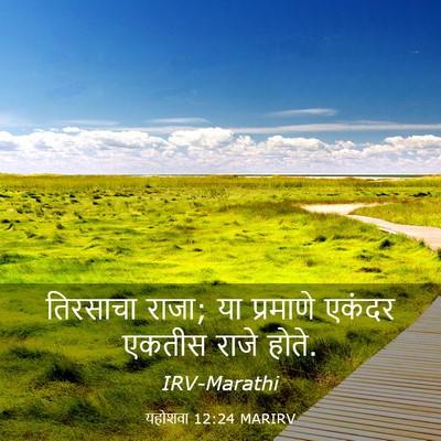 Picture 03 - यहोशवा 12:24 MARIRV - तिरसाचा राजा; या - Bible Verse Picture