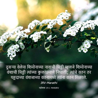 Picture 03 - यहोशवा 19:1 MARIRV - दुसऱ्या वेळेस - Bible Verse Picture
