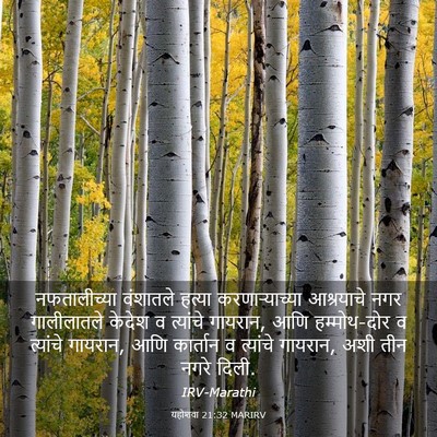 Picture 03 - यहोशवा 21:32 MARIRV - नफतालीच्या - Bible Verse Picture