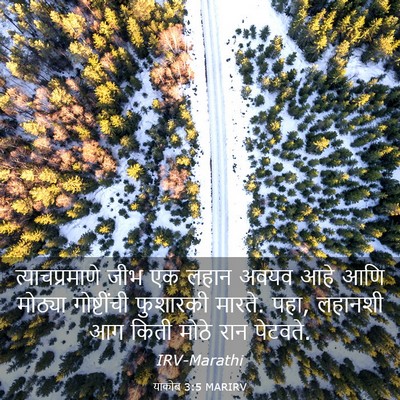 Picture 03 - याकोब 3:5 MARIRV - त्याचप्रमाणे जीभ - Bible Verse Picture