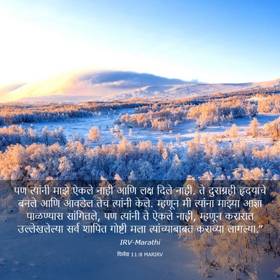 Picture 03 - यिर्मया 11:8 MARIRV - पण त्यांनी माझे - Bible Verse Picture