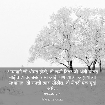Picture 03 - यिर्मया 17:11 MARIRV - अन्यायाने जो - Bible Verse Picture