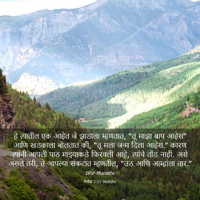 Picture 03 - यिर्मया 2:27 MARIRV - हे त्यातील एक आहेत - Bible Verse Picture