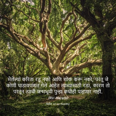 Picture 03 - यिर्मया 22:10 MARIRV - मेलेल्यां करिता - Bible Verse Picture
