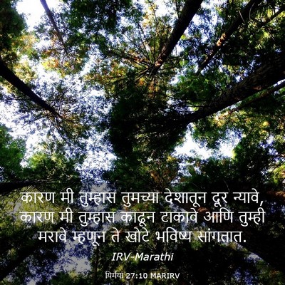 Picture 03 - यिर्मया 27:10 MARIRV - कारण मी तुम्हास - Bible Verse Picture