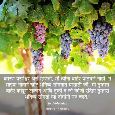 Picture 03 - यिर्मया 27:15 MARIRV - कारण परमेश्वर असे - Bible Verse Picture